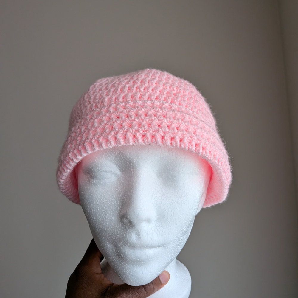 Chic Pink Women's Crochet Hat